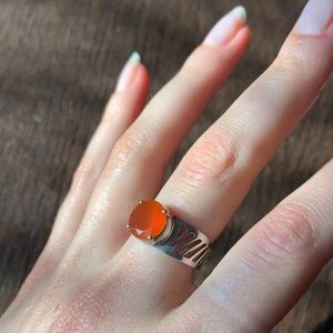 Vintage sterling silver gemstone ring